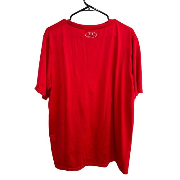 Under Armour Mens Loose Fit HeatGear T Shirt Red Sz XL - Picture 2 of 8